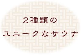 2種類のユニークなサウナ